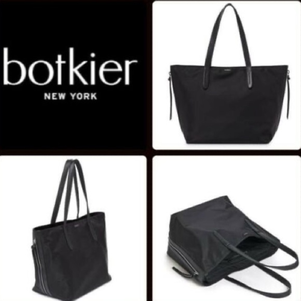 Tote BOTKIER NEW YORK Nylon Black Roomy Tote Bag With Side Zippers